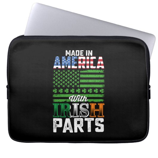 Made in America with Irish Parts St Patrick's Day Laptopschutzhülle (Vorderseite)