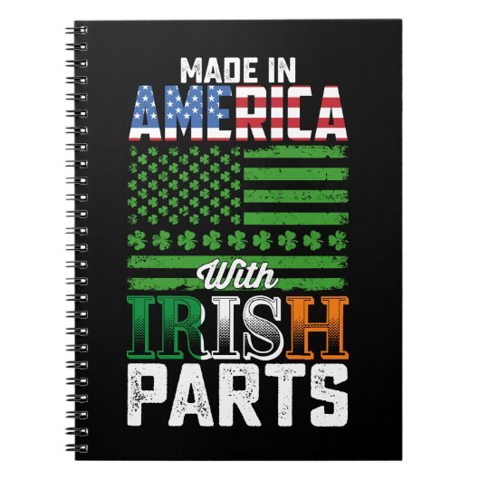 Made in America with Irish Parts St Patrick's Day Notizblock (Vorderseite)