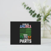 Made in America with Irish Parts St Patrick's Day Postkarte (Stehend Vorderseite)