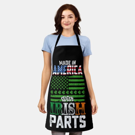 Made in America with Irish Parts St Patrick's Day Schürze (Getragen)