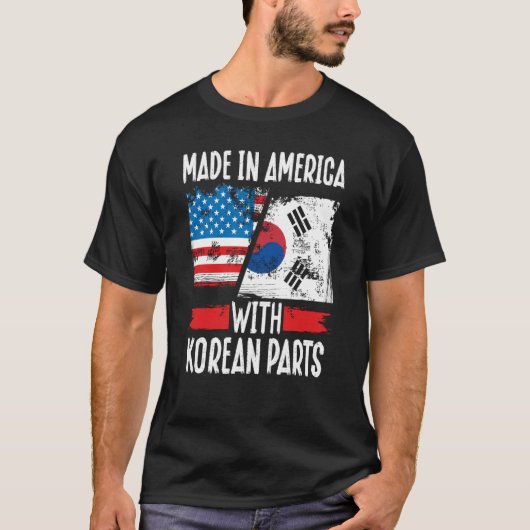 Made in America with Korean Parts Asian T-Shirt (Vorderseite)