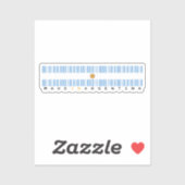 Made in Argentina Barcode Flag Sticker (Blatt)