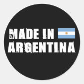 Made in Argentinien Runder Aufkleber (Vorderseite)