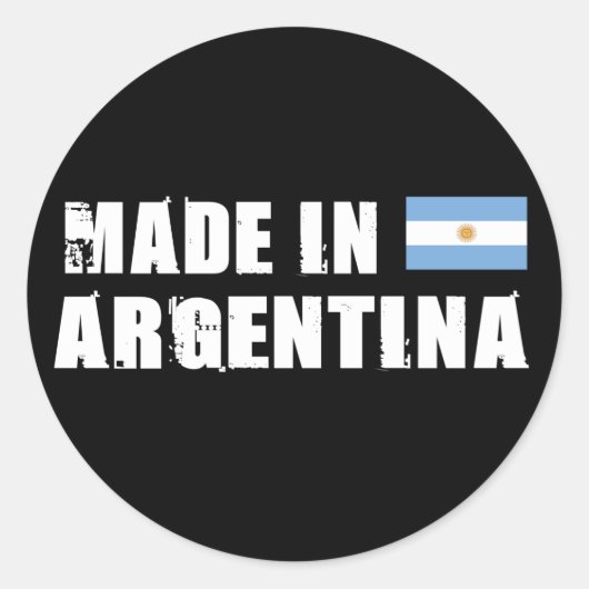 Made in Argentinien Runder Aufkleber (Vorderseite)