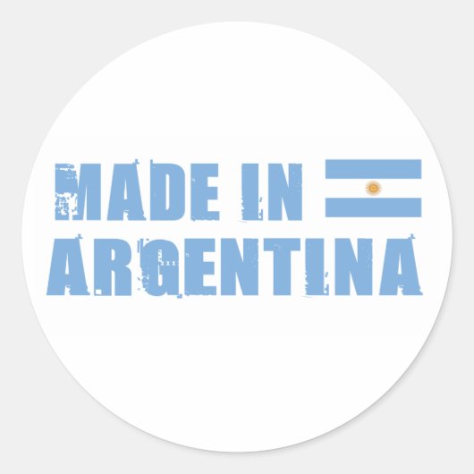 Made in Argentinien Runder Aufkleber (Vorderseite)