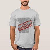 Made in Arkansas Grunge Map Gray T - Shirt (Vorderseite)