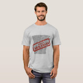 Made in Arkansas Grunge Map Gray T - Shirt (Vorne ganz)