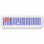 Made in Australia Barcode Flag Sticker (Vorderseite)