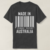 Made in Australia Barcode Funny Stolz zu sein Aust T-Shirt (Design vorne)