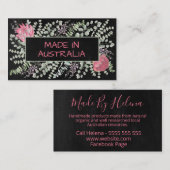 Made in Australia National Blume Visitenkarte (Vorne/Hinten)