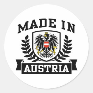Made in Austria Runder Aufkleber