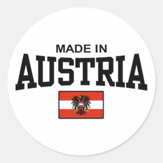 Made in Austria Runder Aufkleber