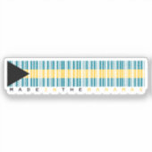 Made in Bahamas Barcode-Flagge Aufkleber (Vorderseite)