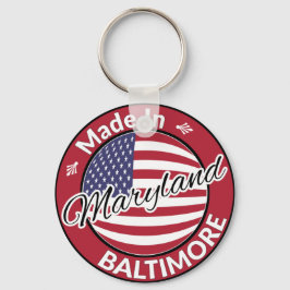 Made in Baltimore Maryland USA Flag Schlüsselanhänger