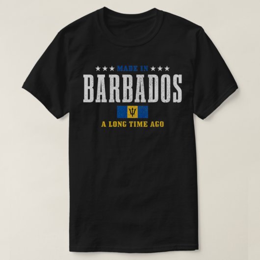 Made in Barbados vor langer Zeit Funny Barbadian P T-Shirt (Design vorne)