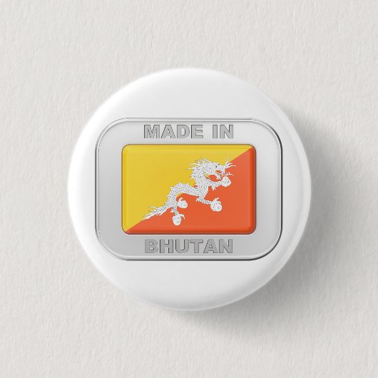 Made in Bhutan Button (Vorderseite)