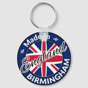 Made in Birmingham England Union Jack Flag Schlüsselanhänger