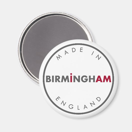 Made in Birmingham Maget Magnet (Vorderseite/Rückseite)