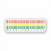 Made in Bolivia Barcode Flag Sticker (Vorderseite)