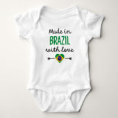 Made in Brasilien mit Liebe Niedlich Baby Strampler (Vorderseite)