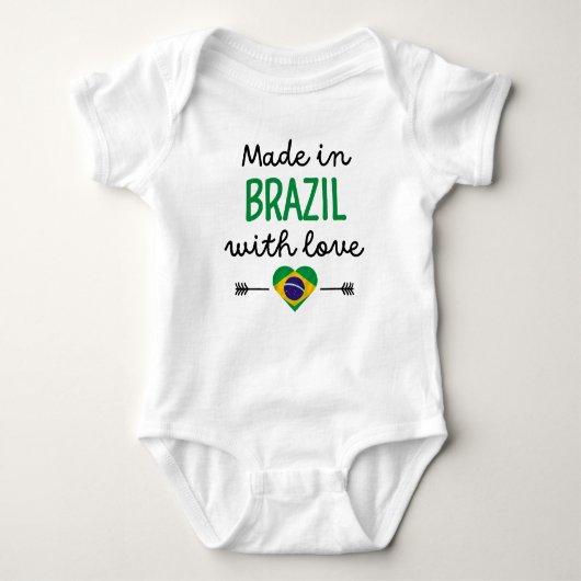 Made in Brasilien mit Liebe Niedlich Baby Strampler (Vorderseite)