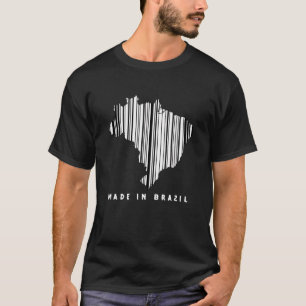 Made in Brazil , Brazil flag Barcode T-Shirt