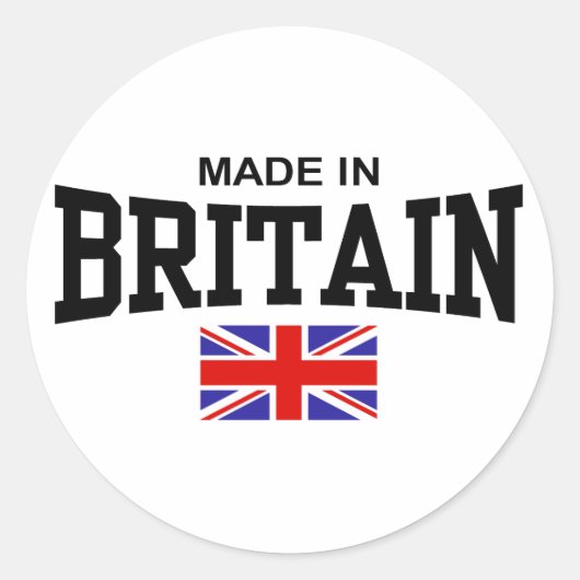 Made in Britain Runder Aufkleber (Vorderseite)