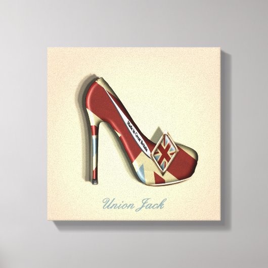 Made in Britain Union Jack Stiletto Shoe Leinwanddruck (Vorderseite)