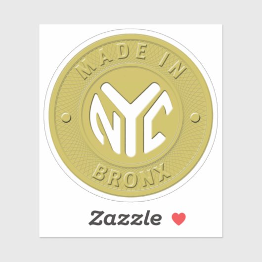Made in Bronx Token Aufkleber (Blatt)