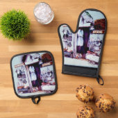 Made in Budapest Ofenhandschuh & Topflappen-Set (Oben Unten)
