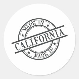 Made in California Briefmarke Style Logo Symbol Sc Runder Aufkleber
