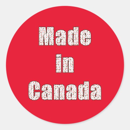 Made in Canada Classic Round Aufkleber (Vorderseite)