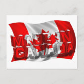 Made in Canada (Flag Background) Postkarte (Vorderseite)