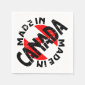 Made in Canada Label Paper Napkins Serviette (Vorderseite)