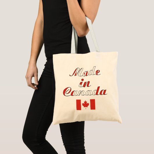 Made in Canada Natural Beige Budget Tote Bag Tragetasche (Vorderseite (Produkt))