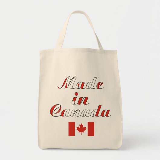 Made in Canada Natural Beige Grocery Tote Bag Tragetasche (Vorne)