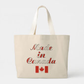Made in Canada Natural Beige Jumbo Tote Bag Jumbo Stoffbeutel (Rückseite)