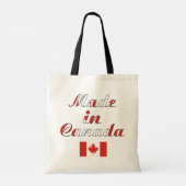 Made in Canada Natural & Black Budget Tote Bag Tragetasche (Rückseite)