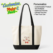 Made in Canada Natural & Black Tote Bag Tragetasche