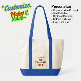Made in Canada Natural & Blue Tote Bag Tragetasche