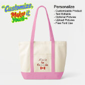 Made in Canada Natural & Pink Tote Bag Tragetasche