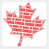 Made in Canada Red Maple Leaf Sticker (Vorderseite)