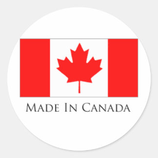 Made in Canada Runder Aufkleber