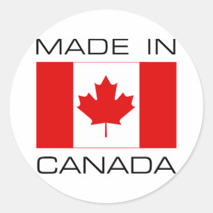 Made in Canada Runder Aufkleber