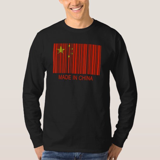 Made in China Flag Barcode T-Shirt (Vorderseite)