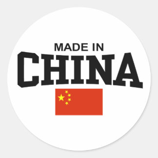 Made in China Runder Aufkleber