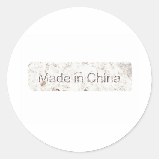 Made in China Runder Aufkleber (Vorderseite)