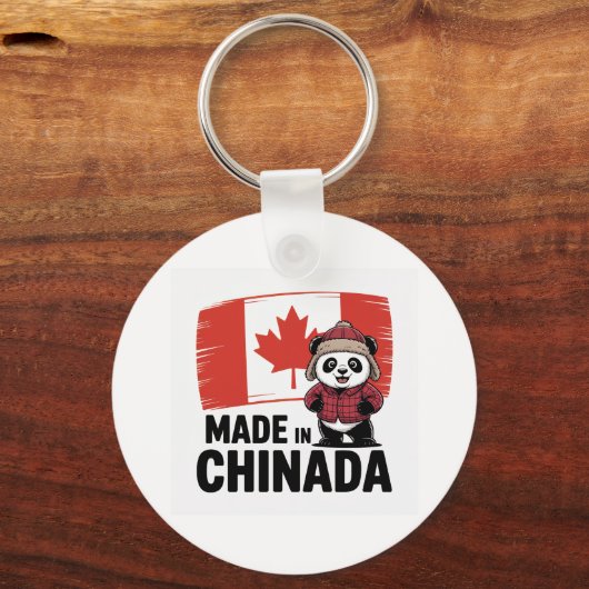 Made in Chinada Panda – Chinese Canadian Schlüsselanhänger (Vorderseite)