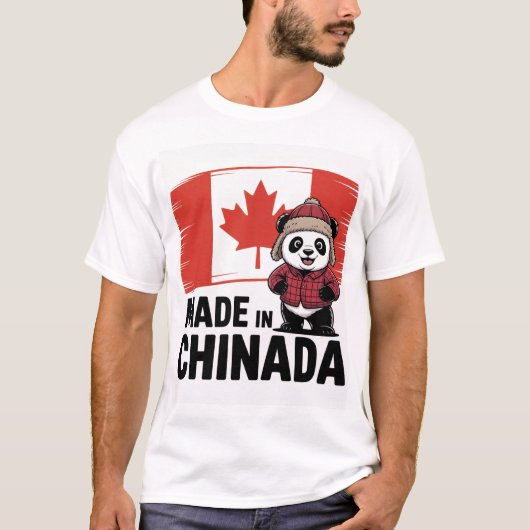 Made in Chinada Panda - Chinese Canadian T-Shirt (Vorderseite)