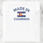 Made in Colorado Ovaler Aufkleber (Tasche)